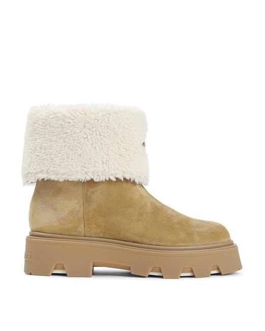 Moncler Natural Aurea Mid Ankle Boots