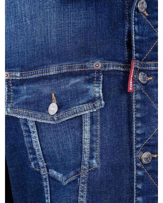 DSquared² Blue Cropped Jeans Jacket