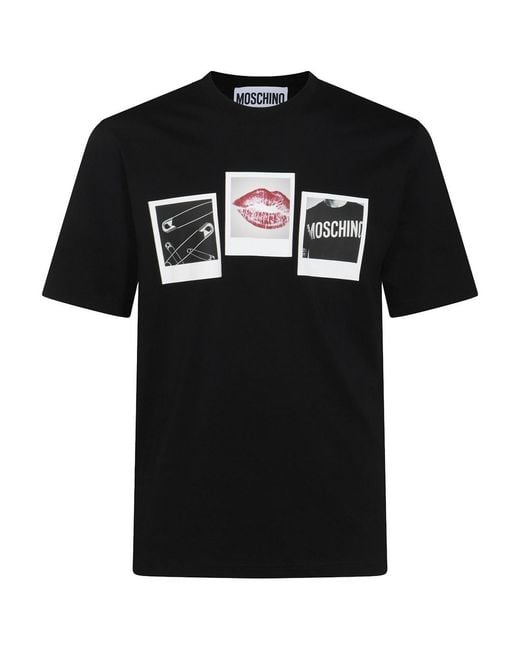 Moschino Black Cotton T-Shirt for men