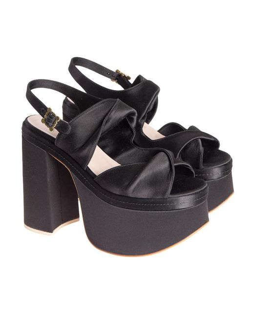 Vivienne Westwood Black Satin Sandals