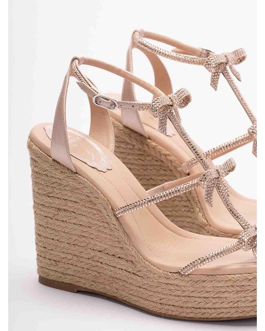 Rene Caovilla Natural Wedge Espadrillas