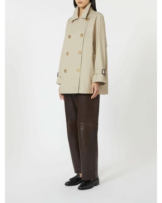 Max Mara Natural Sabbia Crop Trench Coat