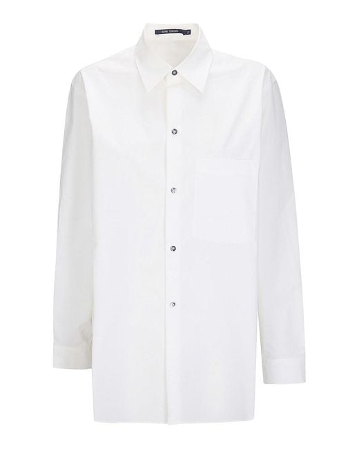 Sofie D'Hoore White Long Sleeve Shirt W Breast Pocket