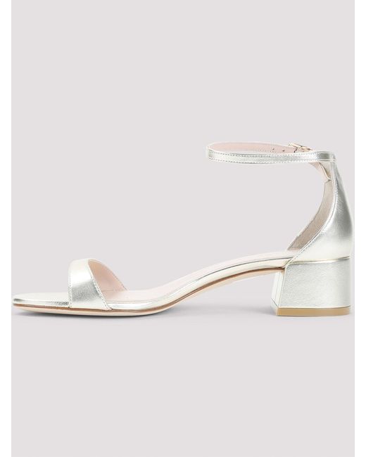 Stuart Weitzman Natural Nudist Block 35 Sandals
