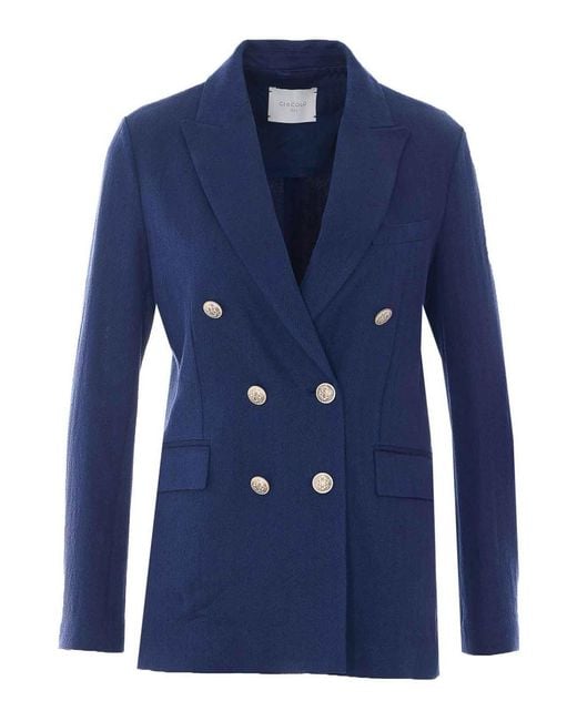 Circolo 1901 Blue Double Breasted Button Jacket