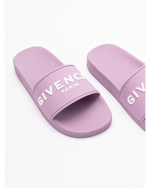 Givenchy Purple Slide Flat Sandals