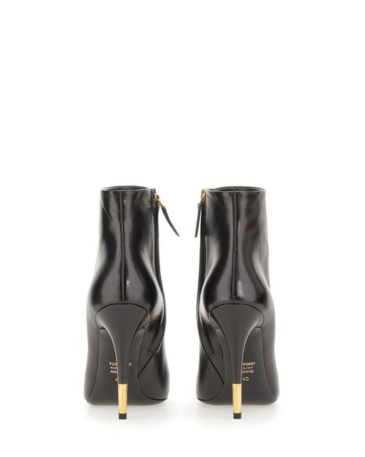 Tom Ford Gray Leather Boot