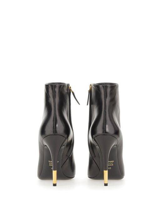 Tom Ford Gray Leather Boot