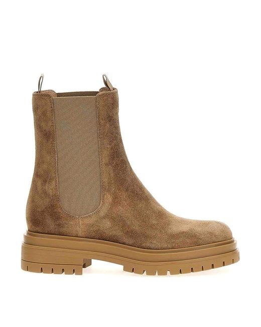 Gianvito Rossi Brown Chester Ankle Boots