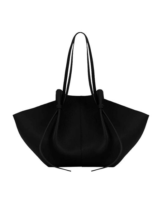Yuzefi Black Large Mochi Suede Shoulder Bag