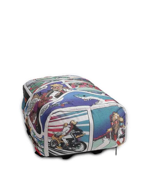 Sprayground Blue 305 Retro Comic Dlxr Backpack for men