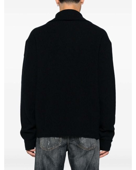 Emporio Armani Black Wool Turtle-Neck Jumper for men