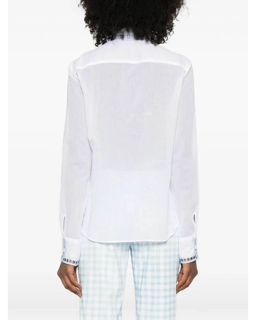 Ermanno Scervino White Embroidered Shirt