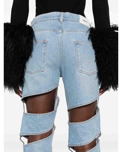 Coperni Blue Jeans With Cut-Out Detail