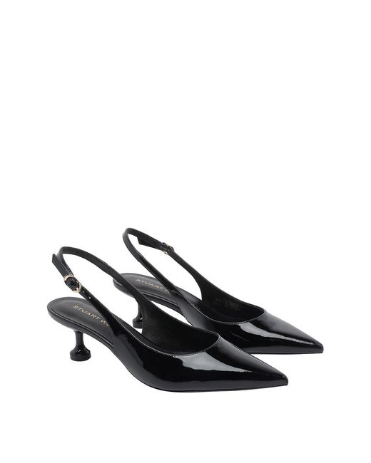 Stuart Weitzman Black Stuartini Slingback