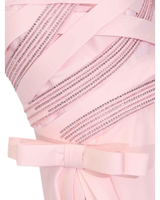 Tarik Ediz Pink Perli 99093 Long Dress