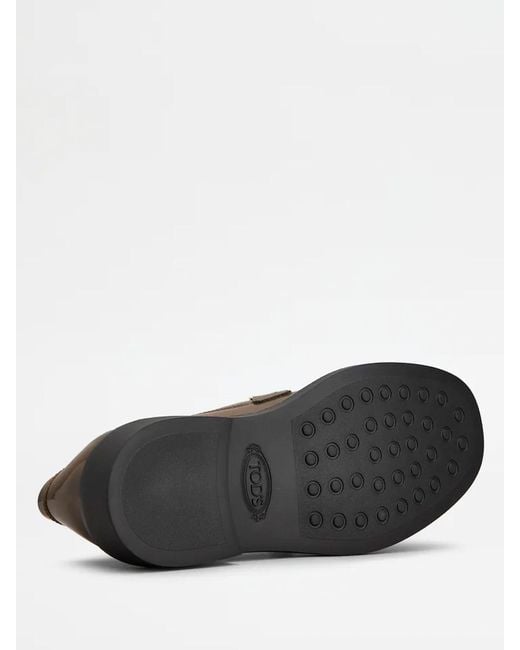 Tod's Brown Leather Moccasins