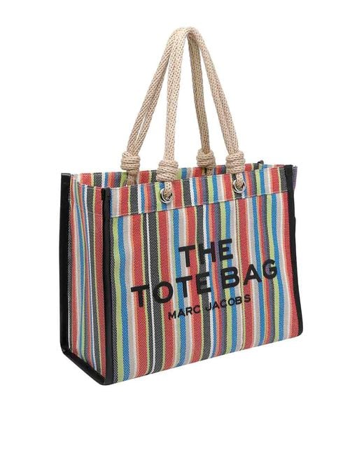Marc Jacobs Multicolor The Stripe Mesh Large Tote Bag