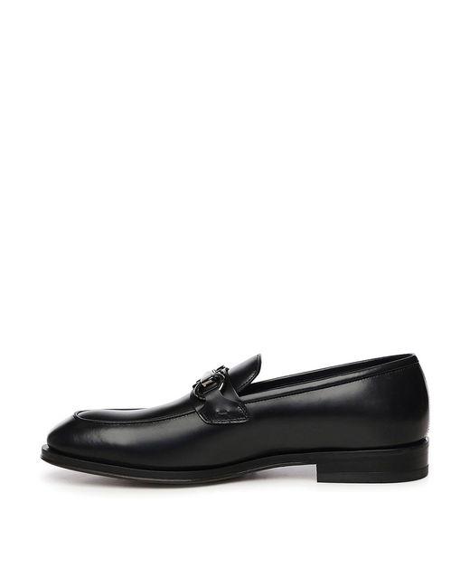 Ferragamo Black Gancini Loafer for men