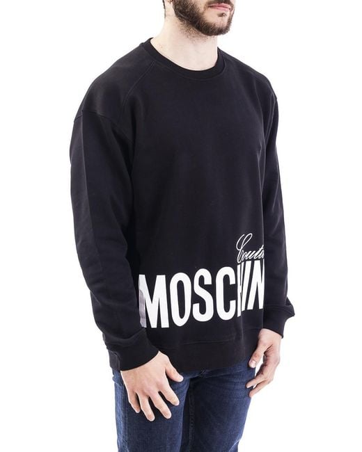 Moschino Black Couture Print Sweatshirt for men