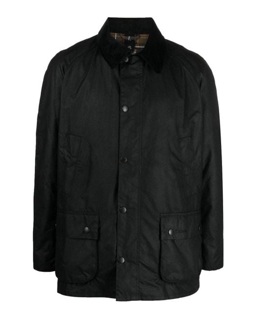 Barbour Black Waxed Cotton Classic Jacket for men