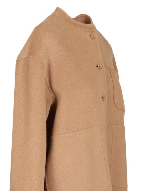 Max Mara Brown Wool Shirt Jacket