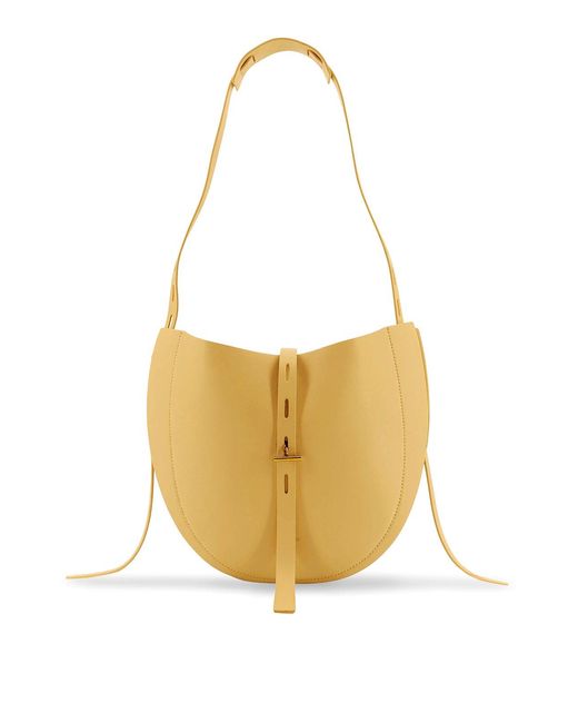 MINOBOSSI White Lizzie Leather Shoulder Bag