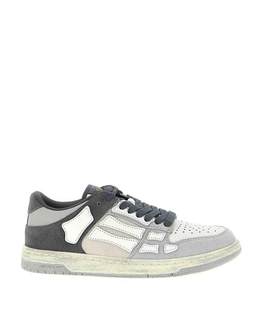 Amiri White Distressed Skel Top Low Sneakers for men