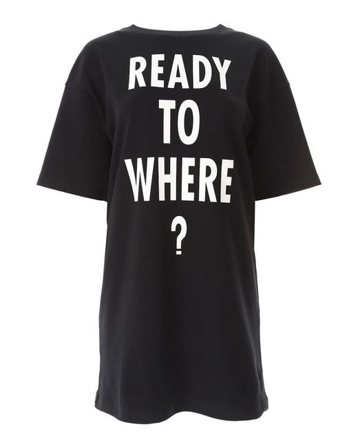 Moschino Black Ready To Where? Tshirt Dress