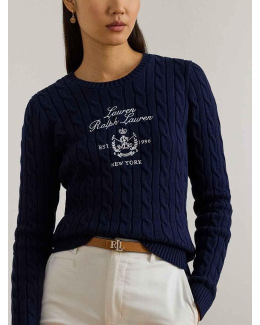 Ralph Lauren Blue Rinett-Long Sleeve-Pullover-Gassed Cotton