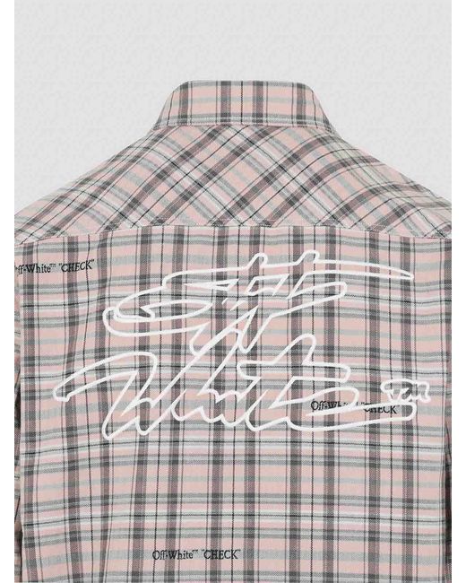 Off-White c/o Virgil Abloh White Off Flannel Shirt for men