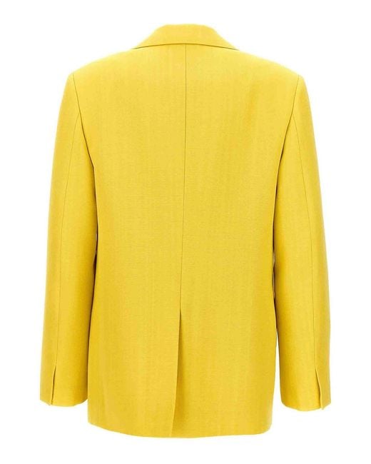 Jil Sander Yellow Single-Breasted Blazer