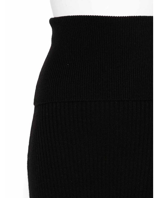 IRO Black Knitted Midi Skirt