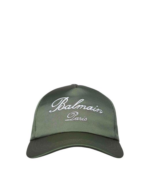 Balmain Green Logo Hat for men