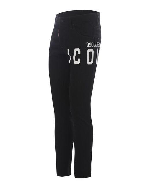 DSquared² Black Cotton Jeans for men