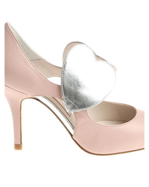 Lulu Guinness Pink Cut-out Detailed Pumps