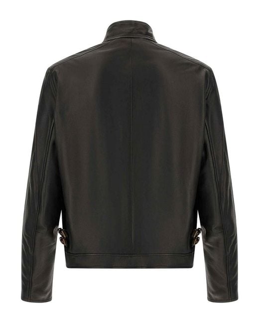 Versace Black Biker Jacket for men