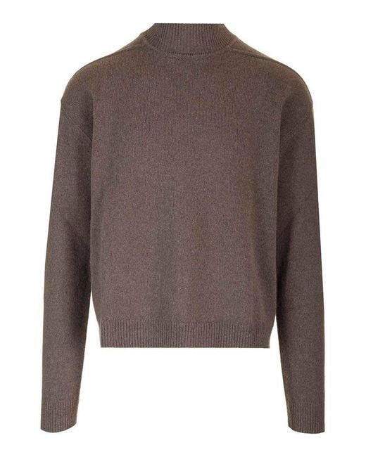 Rick Owens Brown Turtleneck Sweater for men