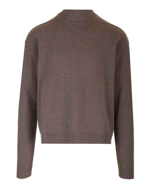 Rick Owens Brown Turtleneck Sweater for men