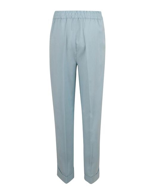 Antonio Marras Blue Mid-Rise Wool Trousers