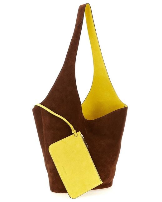 Alberta Ferretti Brown Suede Shoulder Bag