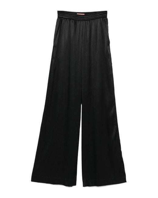 Ermanno Scervino Black Satin Trousers