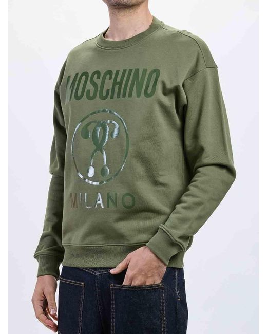 Moschino Green Dqm Sweatshirt for men