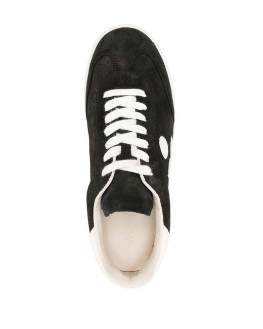 Isabel Marant Black / Ecru Leather Sneakers