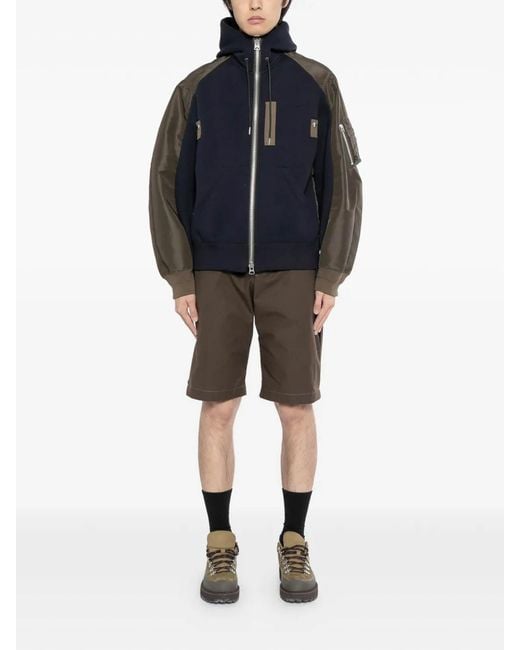 Sacai Black Sponge Sweat Hoodie for men