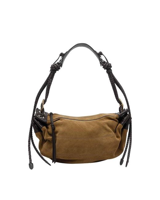 Isabel Marant Metallic Taupe Medium Maia Shoulder Bag