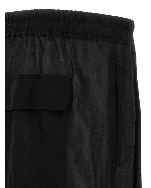 Rick Owens Black Kiltshorts Bermuda Shorts for men