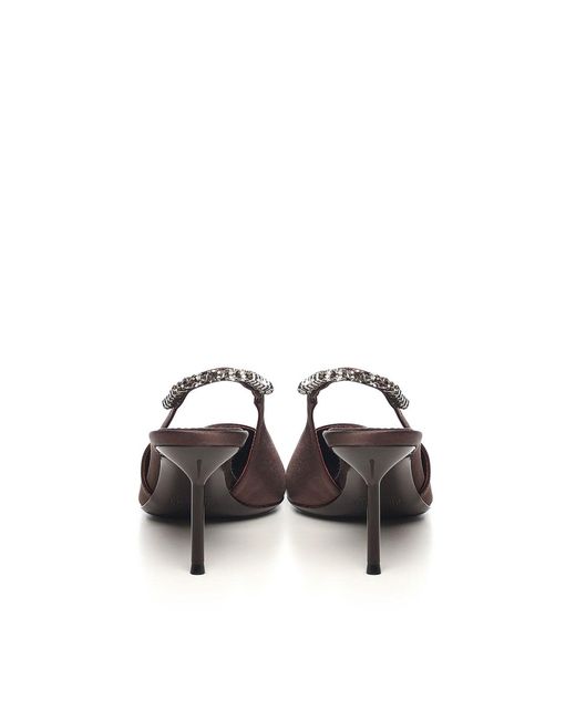 Paris Texas Brown Lidia Satin Slingback