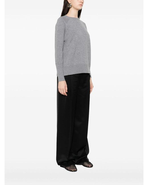 Base London Gray Wool Crewneck Sweater