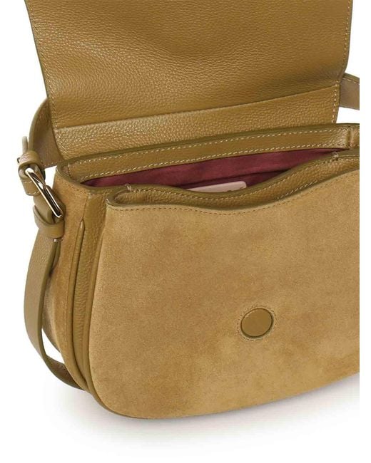 Coccinelle Metallic Mavery Small Suede Shoulder Bag